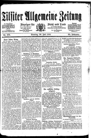 Tilsiter allgemeine Zeitung vom 30.07.1916