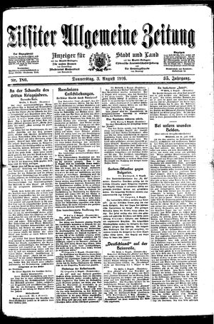 Tilsiter allgemeine Zeitung vom 03.08.1916