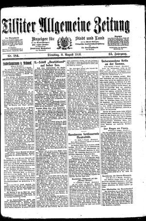 Tilsiter allgemeine Zeitung on Aug 8, 1916