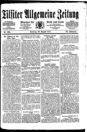 Tilsiter allgemeine Zeitung on Aug 20, 1916