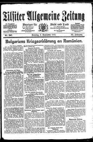 Tilsiter allgemeine Zeitung on Sep 3, 1916