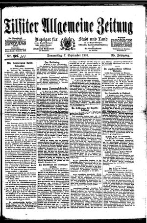 Tilsiter allgemeine Zeitung on Sep 7, 1916