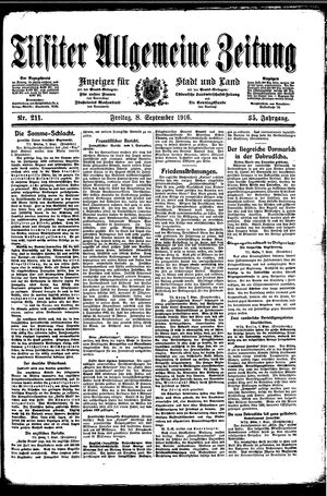 Tilsiter allgemeine Zeitung vom 08.09.1916