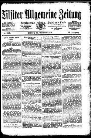 Tilsiter allgemeine Zeitung on Sep 13, 1916