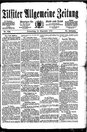 Tilsiter allgemeine Zeitung vom 14.09.1916