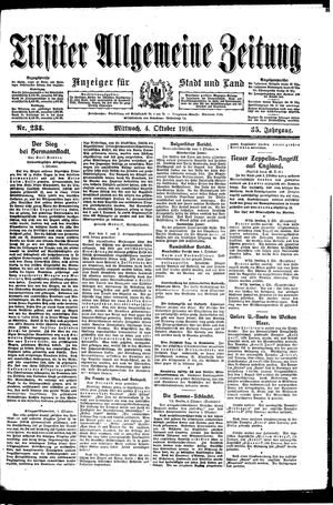 Tilsiter allgemeine Zeitung vom 04.10.1916