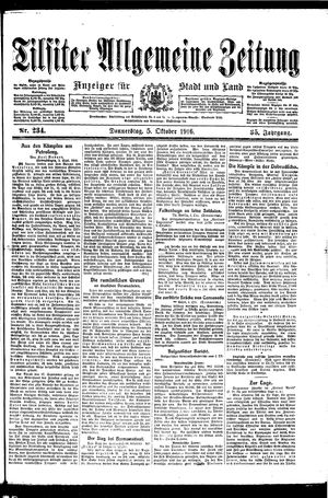 Tilsiter allgemeine Zeitung on Oct 5, 1916