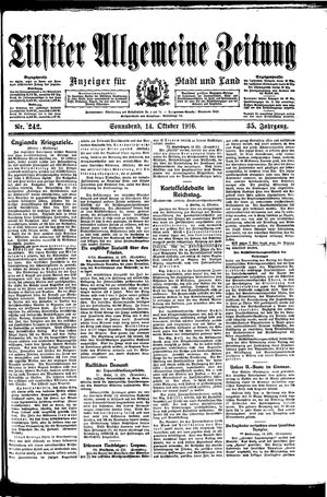 Tilsiter allgemeine Zeitung vom 14.10.1916