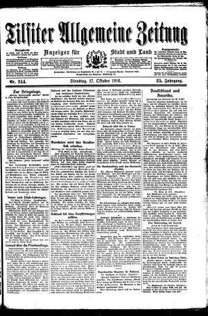 Tilsiter allgemeine Zeitung vom 17.10.1916