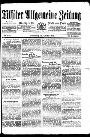 Tilsiter allgemeine Zeitung vom 19.10.1916