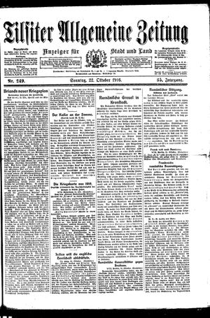 Tilsiter allgemeine Zeitung vom 22.10.1916