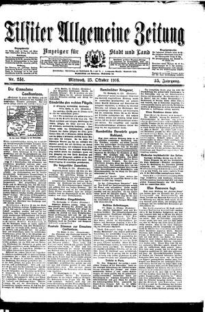 Tilsiter allgemeine Zeitung vom 25.10.1916