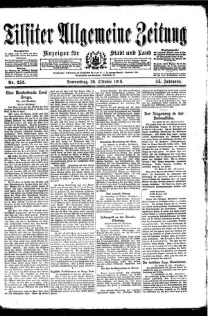 Tilsiter allgemeine Zeitung vom 26.10.1916