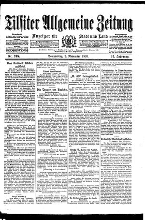 Tilsiter allgemeine Zeitung vom 02.11.1916