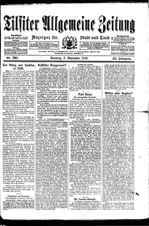 Tilsiter allgemeine Zeitung vom 05.11.1916