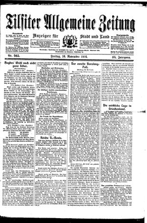 Tilsiter allgemeine Zeitung vom 10.11.1916