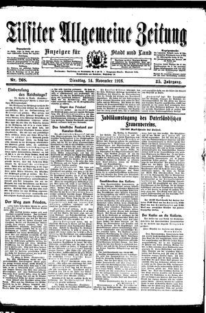 Tilsiter allgemeine Zeitung vom 14.11.1916