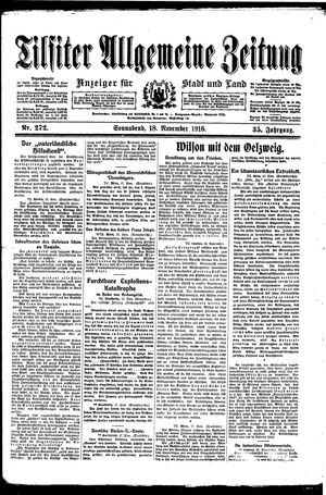 Tilsiter allgemeine Zeitung vom 18.11.1916