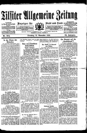 Tilsiter allgemeine Zeitung vom 21.11.1916