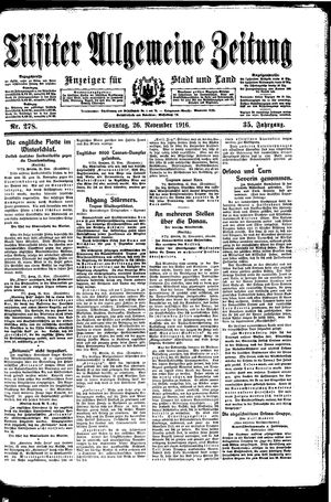 Tilsiter allgemeine Zeitung vom 26.11.1916