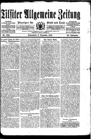 Tilsiter allgemeine Zeitung vom 02.12.1916