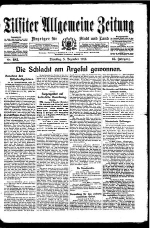 Tilsiter allgemeine Zeitung vom 05.12.1916