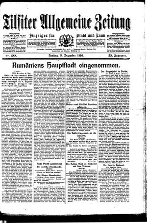 Tilsiter allgemeine Zeitung vom 08.12.1916