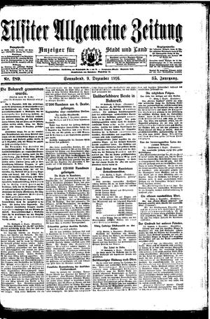 Tilsiter allgemeine Zeitung vom 09.12.1916