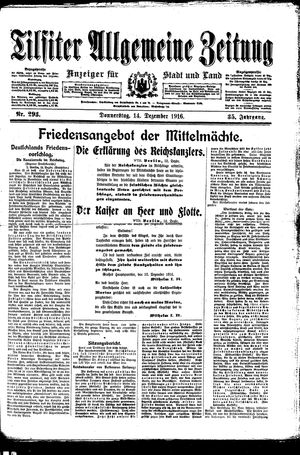 Tilsiter allgemeine Zeitung vom 14.12.1916
