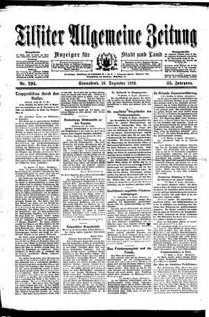 Tilsiter allgemeine Zeitung vom 16.12.1916