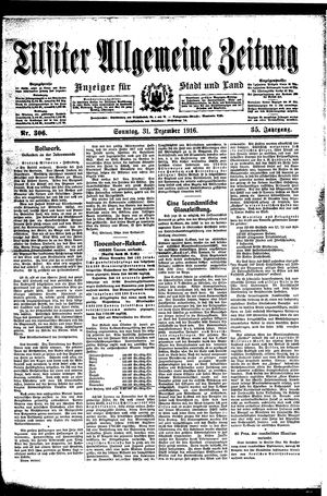 Tilsiter allgemeine Zeitung vom 31.12.1916