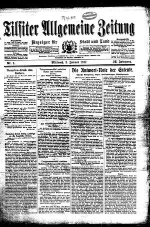 Tilsiter allgemeine Zeitung vom 03.01.1917