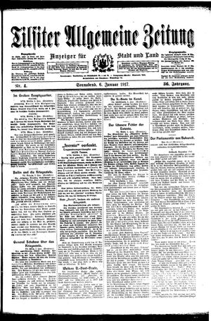 Tilsiter allgemeine Zeitung vom 06.01.1917