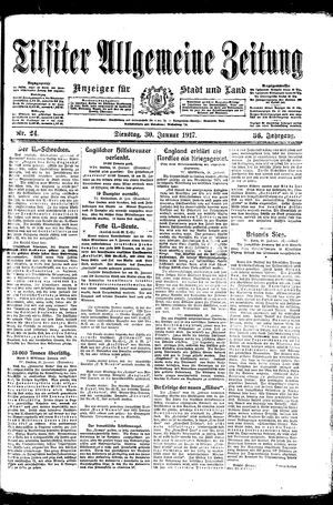 Tilsiter allgemeine Zeitung vom 30.01.1917