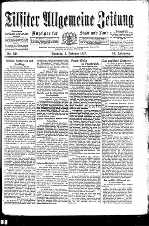 Tilsiter allgemeine Zeitung on Feb 4, 1917