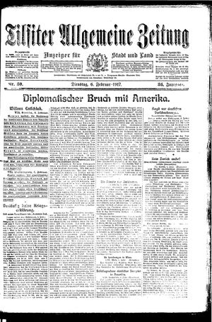 Tilsiter allgemeine Zeitung vom 06.02.1917