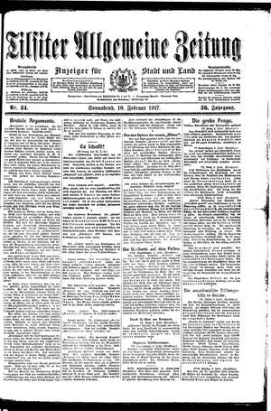 Tilsiter allgemeine Zeitung on Feb 10, 1917