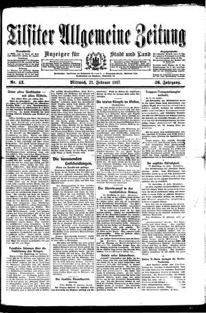Tilsiter allgemeine Zeitung vom 21.02.1917