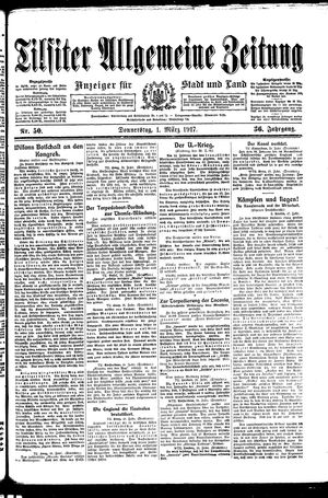 Tilsiter allgemeine Zeitung vom 01.03.1917