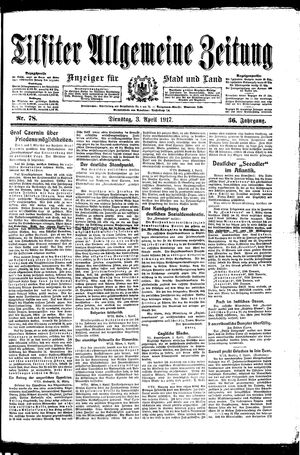 Tilsiter allgemeine Zeitung on Apr 3, 1917