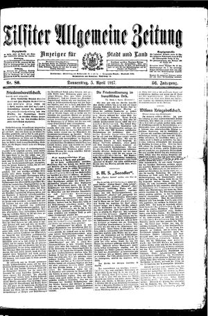 Tilsiter allgemeine Zeitung vom 05.04.1917