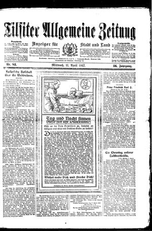 Tilsiter allgemeine Zeitung vom 11.04.1917