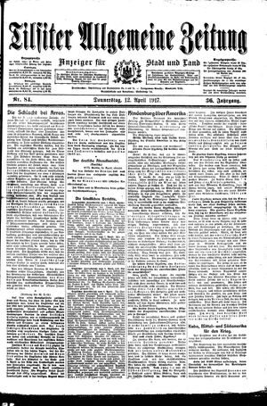 Tilsiter allgemeine Zeitung vom 12.04.1917