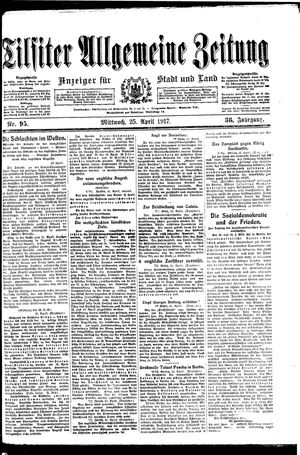 Tilsiter allgemeine Zeitung vom 25.04.1917