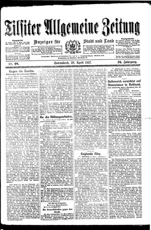 Tilsiter allgemeine Zeitung vom 28.04.1917