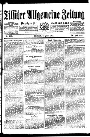 Tilsiter allgemeine Zeitung vom 06.06.1917