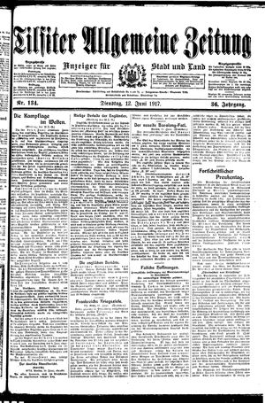 Tilsiter allgemeine Zeitung vom 12.06.1917