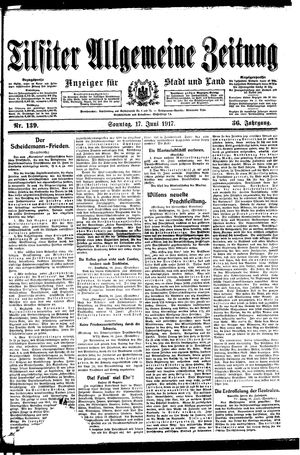 Tilsiter allgemeine Zeitung vom 17.06.1917