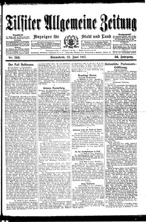Tilsiter allgemeine Zeitung vom 23.06.1917