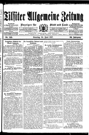 Tilsiter allgemeine Zeitung vom 24.06.1917